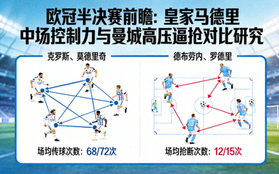 欧冠半决赛前瞻：皇家马德里中场控制力与曼城高压逼抢对比研究